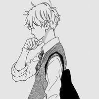 侧面头像男生素描