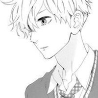 侧面头像男生素描