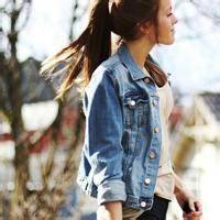 侧面女生马尾头像