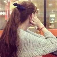 侧面女生马尾头像