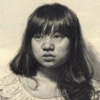 全侧女青年头像