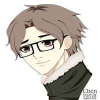 动漫卡通中分头像男