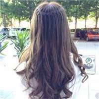 卷发头像女生背影