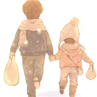 哥哥抱妹妹头像