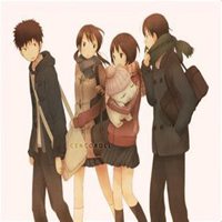 四人头像两男两女一共四张