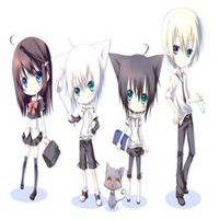 四人头像两男两女一共四张