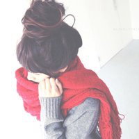 围巾头像唯美