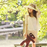 女生戴帽子头像