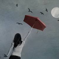 小丸子打伞头像