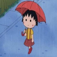 小丸子打伞头像