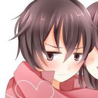 带围巾的动漫情侣头像