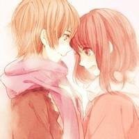 带围巾的动漫情侣头像