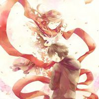 带围巾的动漫情侣头像