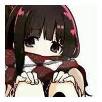 带围巾的动漫情侣头像