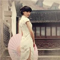 微信头像旗袍背影