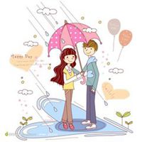 微信头像雨中打伞