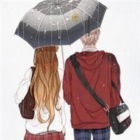 情侣打伞头像