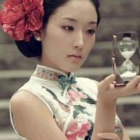 旗袍头像素描图片