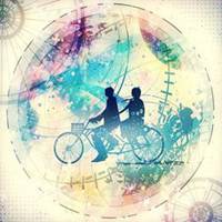 浪漫唯美骑自行车头像