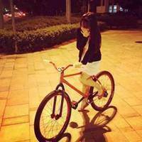 浪漫唯美骑自行车头像