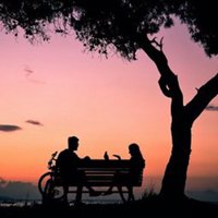 浪漫唯美骑自行车头像