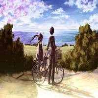 浪漫唯美骑自行车头像