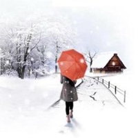 淡雅头像女生飘雪