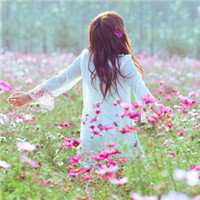 美女侧面花海头像