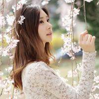 美女侧面花海头像