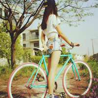 自行车头像女生