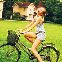 自行车头像女生