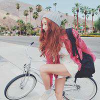 自行车头像女生