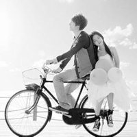 自行车头像女生