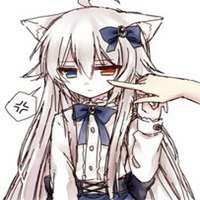 银发动漫少女头像