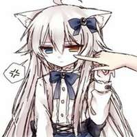 银发动漫少女头像