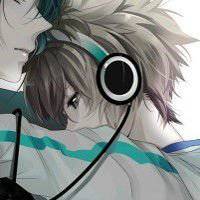 二次元带耳机头像