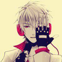 二次元带耳机头像