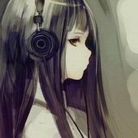 二次元带耳机头像