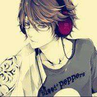 二次元带耳机头像