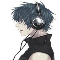 二次元带耳机头像