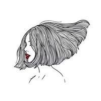 侧脸头像动漫女生