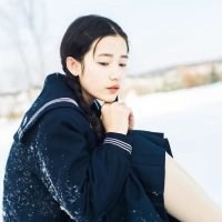 侧脸头像女生清新自然