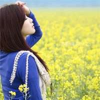 侧脸头像女生清新自然