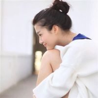 侧脸头像女生清新自然