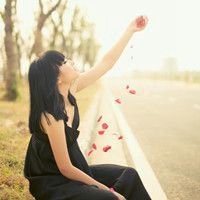 侧脸头像女生清新自然