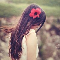 侧脸头像女生阳光