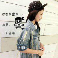 侧面头像女带字