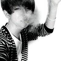 侧面头像男黑白头像