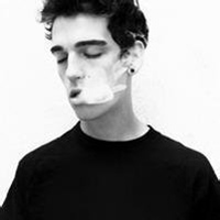 侧面头像男黑白头像