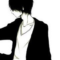 侧面头像男黑白头像